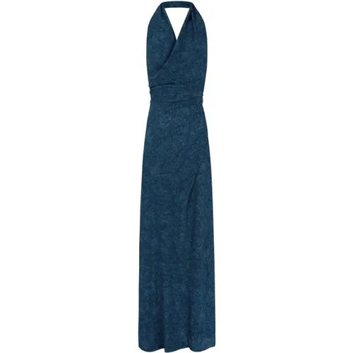 Tokyo Print Halter Dress , female, Sizes: XS, M, XL, S, L - Cortana - Modalova