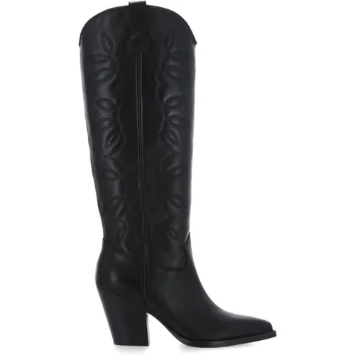 Leather Woman Boots Arrow Toe , female, Sizes: 5 UK - Ash - Modalova