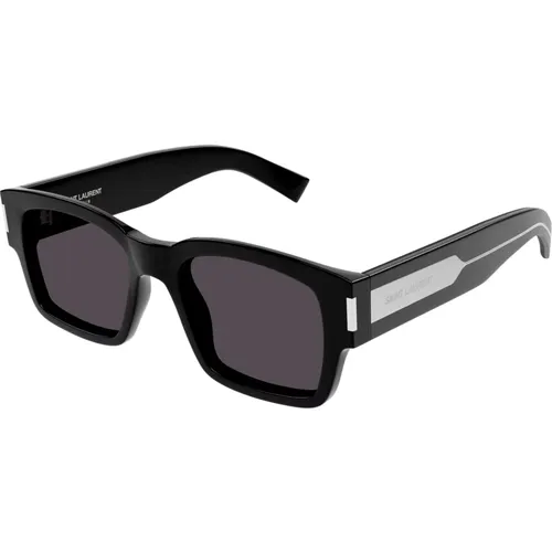 Schwarze quadratische Sonnenbrille,Herren SL 617 001 Sonnenbrille - Saint Laurent - Modalova