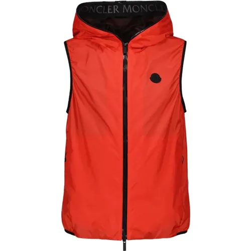 Sleeveless Hooded Zip-Up Vest , male, Sizes: XL - Moncler - Modalova