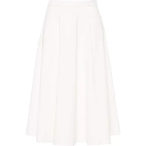 Ivory Midi Skirt with Hidden Pockets , female, Sizes: 3XS, 2XS - Theory - Modalova