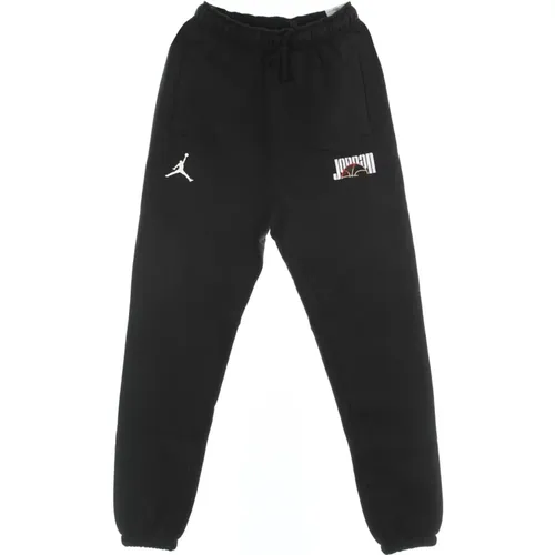 Sportliche Fleece-Trainingshose Schwarz/Weiß , Herren, Größe: XL - Jordan - Modalova