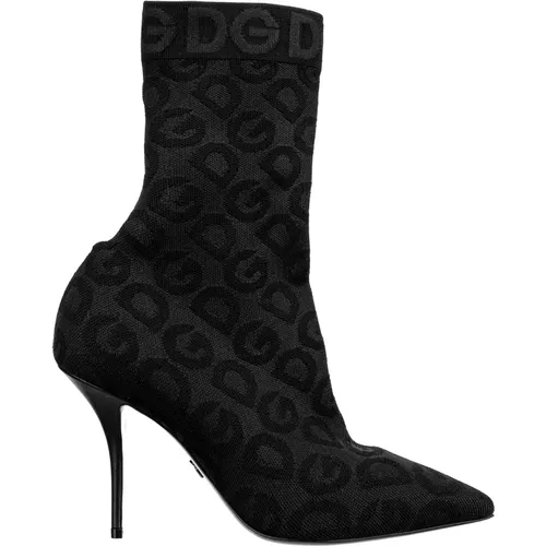 Chic Logo Ankle Boots , female, Sizes: 3 1/2 UK - Dolce & Gabbana - Modalova
