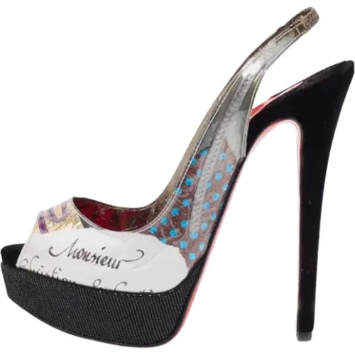 Pre-owned Velvet sandals , female, Sizes: 4 UK - Christian Louboutin Pre-owned - Modalova