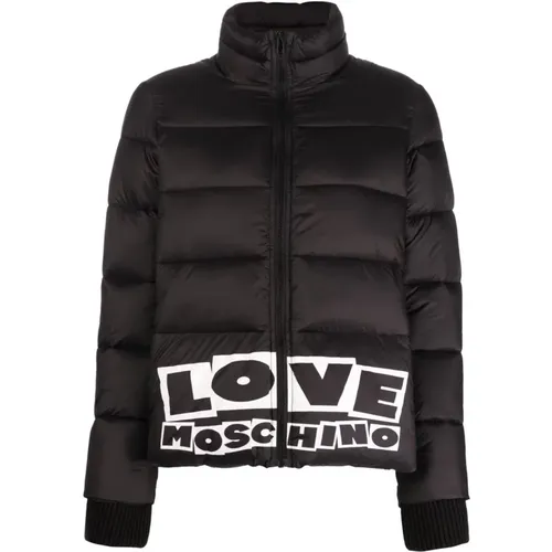 Schwarze Daunenjacke Love Moschino - Love Moschino - Modalova