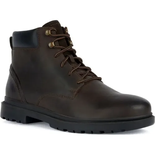 Coffee Ankle Boots for Men , male, Sizes: 8 UK, 10 UK, 11 UK, 9 UK - Geox - Modalova