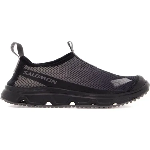 Atmungsaktive Slip-On Sneakers mit Eco-Lederdetail , Herren, Größe: 40 1/2 EU - Salomon - Modalova