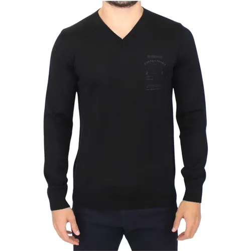 Elegant V-Neck Wool Blend Sweater , male, Sizes: M - Ermanno Scervino - Modalova