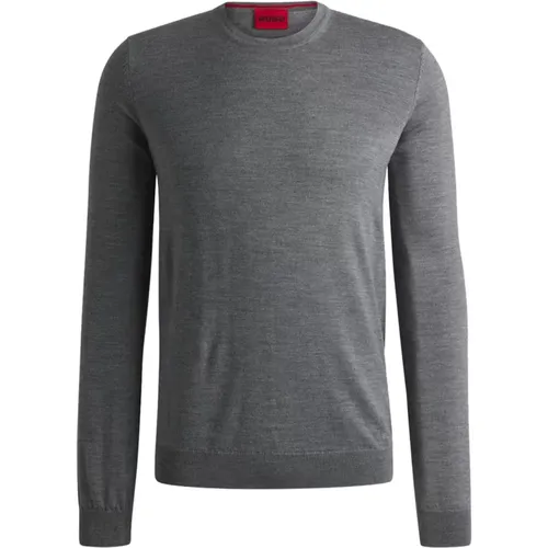 Eleganter Grauer Wollpullover - Hugo Boss - Modalova