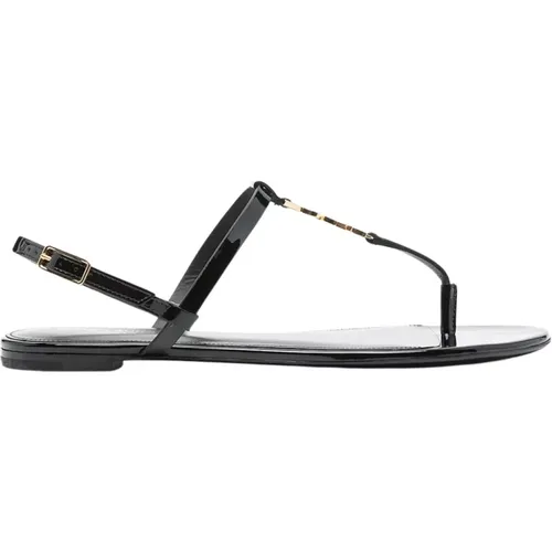 Leather Sandals , female, Sizes: 4 1/2 UK - Saint Laurent - Modalova