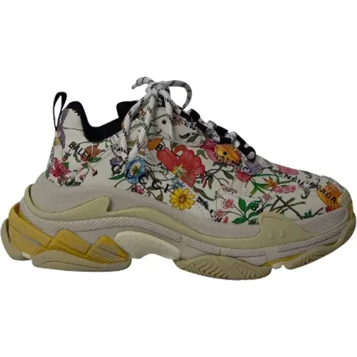 Canvas-Sneaker mit Blumenmuster - Gucci Vintage - Modalova