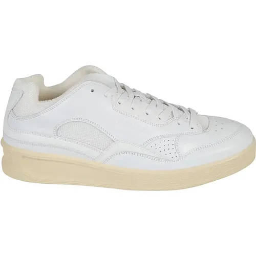 Weiße Leder Low-Top Sneakers , Herren, Größe: 42 EU - Jil Sander - Modalova