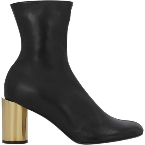 Geometric Heel Leather Boots , female, Sizes: 4 UK, 5 UK, 3 UK - Lanvin - Modalova