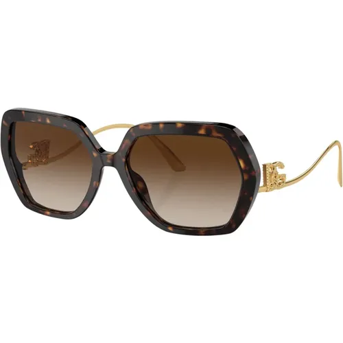 Havana Gold/ Shaded Sonnenbrille - Dolce & Gabbana - Modalova