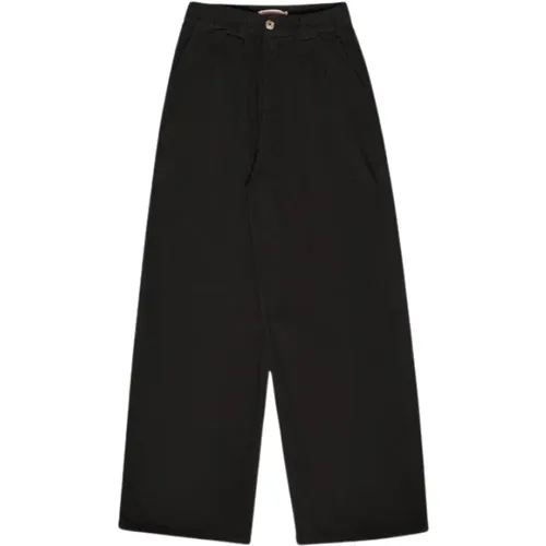 Corduroy Straight Cut Pants Graphite - The New Society - Modalova