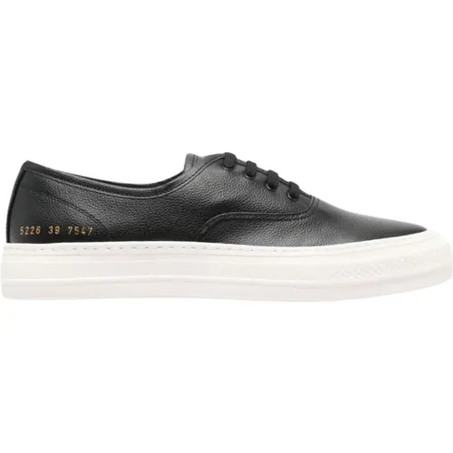 Leather Sneakers Logo Print , male, Sizes: 6 UK - Common Projects - Modalova