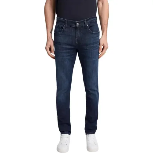 Moderne Slimmy Tapered Jeans , Herren, Größe: W32 L32 - 7 For All Mankind - Modalova