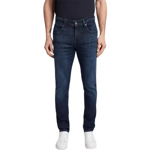 Moderne Slimmy Tapered Jeans , Herren, Größe: W33 L32 - 7 For All Mankind - Modalova
