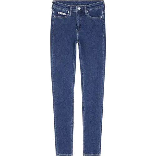 Blaue High Waist Skinny Jeans , Damen, Größe: W25 - Calvin Klein - Modalova