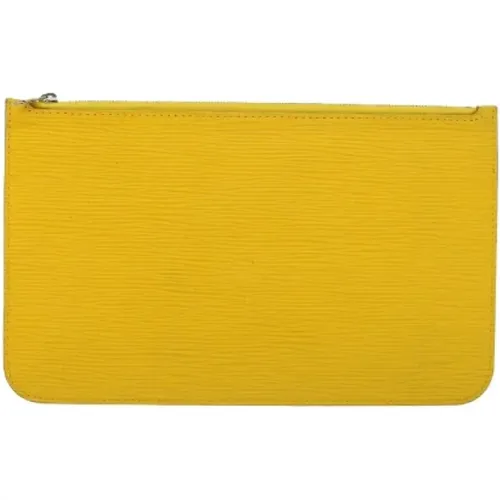 Pre-owned Leather clutches , ONE SIZE - Yellow - Modalova