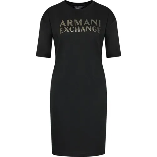 Basic T-Shirt , female, Sizes: S - Armani Exchange - Modalova