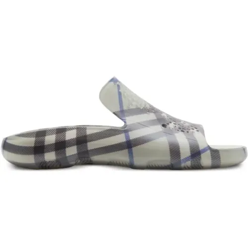 Vintage Check Sandals Grey , male, Sizes: 7 UK, 8 UK - Burberry - Modalova