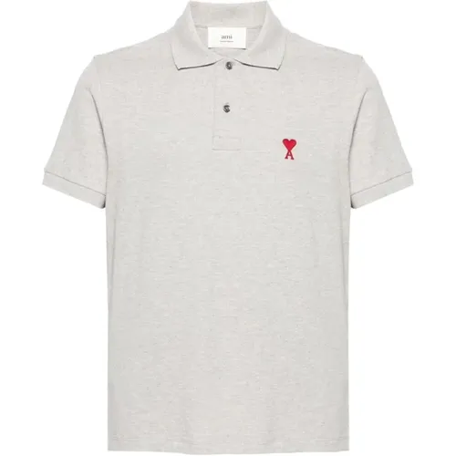 Kurzarm Graues Poloshirt Ami Paris - Ami Paris - Modalova