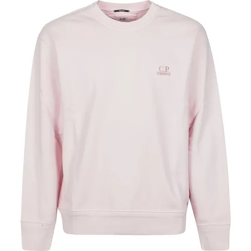 Himmlisch Rosa Diagonaler Fleece-Sweatshirt - C.P. Company - Modalova