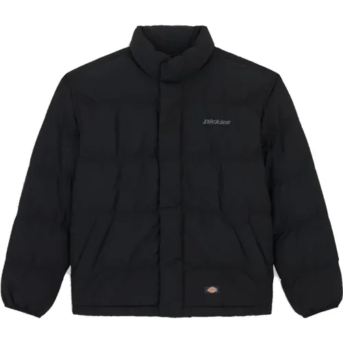 Schwarze Scobey Steppjacke , Herren, Größe: L - Dickies - Modalova