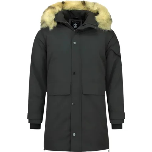 Winterjacke mit Kunstpelzkragen - Exklusive Winterjacken - Pi-9803Z , Herren, Größe: XS - Enos - Modalova