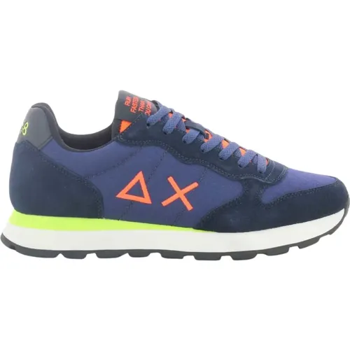 Herren Orange Fluo Sneakers , Herren, Größe: 42 EU - Sun68 - Modalova