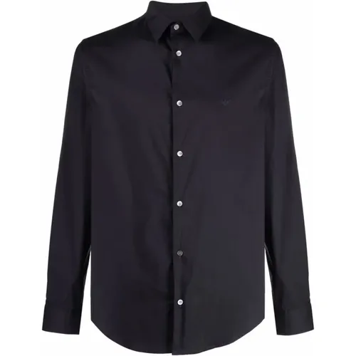 Darkblue Shirts Ss24 , male, Sizes: S - Emporio Armani - Modalova