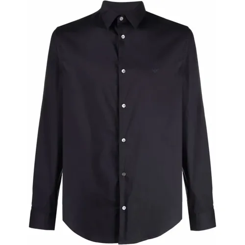 Darkblue Shirts Ss24 , male, Sizes: XL, S, L, 2XL - Emporio Armani - Modalova