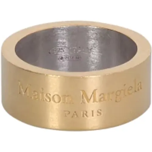 Matte Finish Engraved Logo Band Ring , female, Sizes: L - Maison Margiela - Modalova