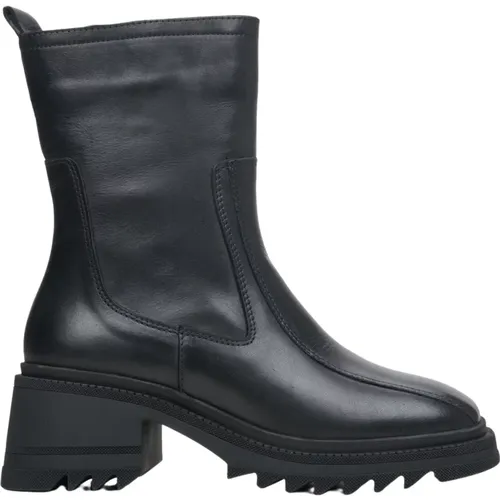 Schwarze Damen Stiefeletten aus Echtem Leder Er00113787 , Damen, Größe: 36 EU - Estro - Modalova