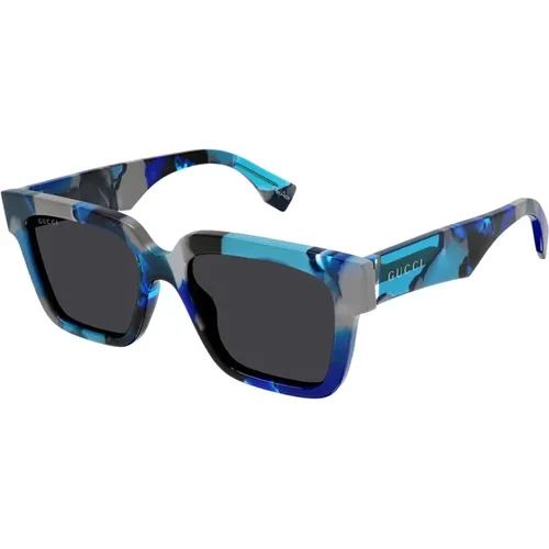 Blaue Sonnenbrille für Frauen , Damen, Größe: 54 MM - Gucci - Modalova