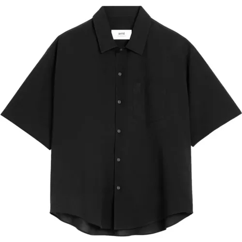 Short Sleeve Shirts , male, Sizes: L - Ami Paris - Modalova