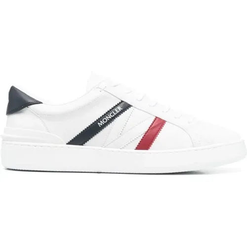 Weiße Sneakers aus Kunstleder mit Logo-Detail , Herren, Größe: 40 1/2 EU - Moncler - Modalova