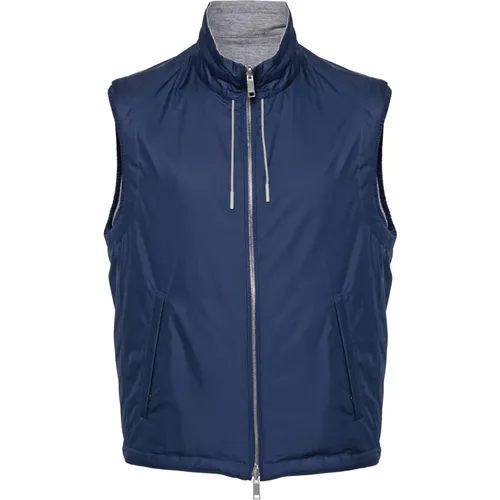Reversible Cashmere Cotton Silk Vest , male, Sizes: 2XL, L - Ermenegildo Zegna - Modalova
