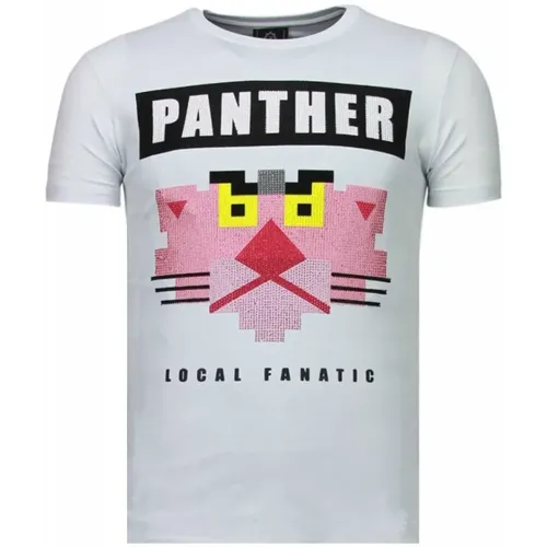 Panther For A Cougar Rhinestone - Herren T-Shirt - 5780W , Herren, Größe: 2XL - Local Fanatic - Modalova