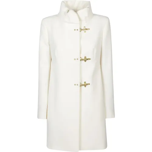 Romantischer Mantel in Bianco Lana , Damen, Größe: L - Fay - Modalova