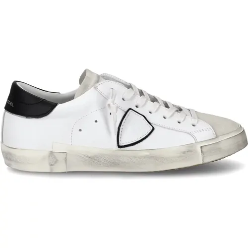 Weiße Prsx Sneakers mit Shield Logo , Herren, Größe: 40 EU - Philippe Model - Modalova