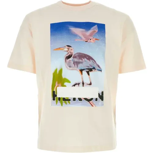 Pastellrosa Baumwoll-T-Shirt - Heron Preston - Modalova