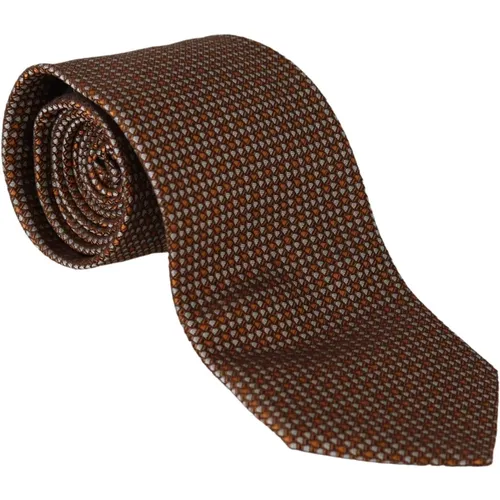 Striped Silk Tie - MainLine Collection , male, Sizes: ONE SIZE - Dolce & Gabbana - Modalova