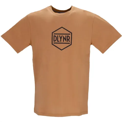 Logo Tee Khaki Kurzarm T-shirt , Herren, Größe: M - Dolly Noire - Modalova