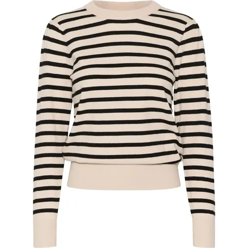 Striped Pullover Sweater Black , female, Sizes: XS - Saint Tropez - Modalova