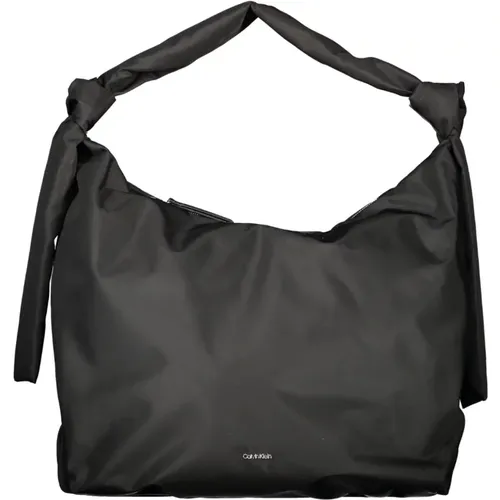 Schwarze Polyester-Handtasche mit Schultergriff - Calvin Klein - Modalova