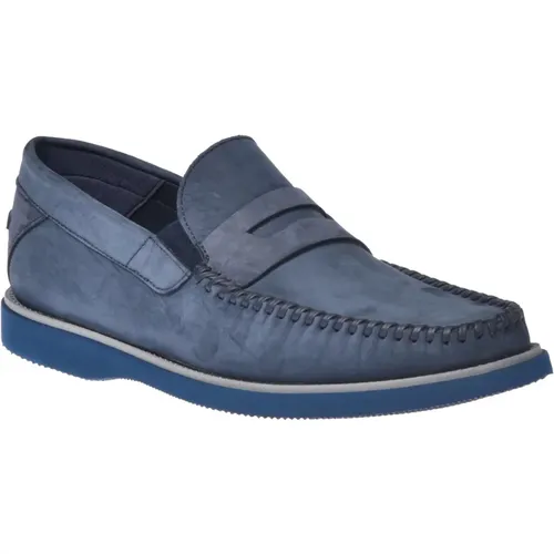 Loafer in dark nubuck , Herren, Größe: 46 EU - Baldinini - Modalova