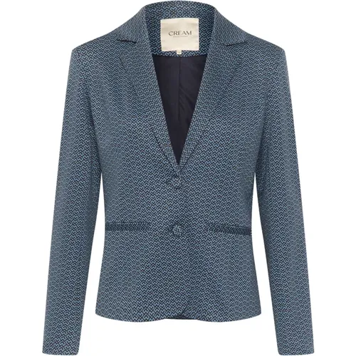 Captain Geo Dot Blazer Jacket , female, Sizes: 2XL, XS, M, L, XL, S - Cream - Modalova