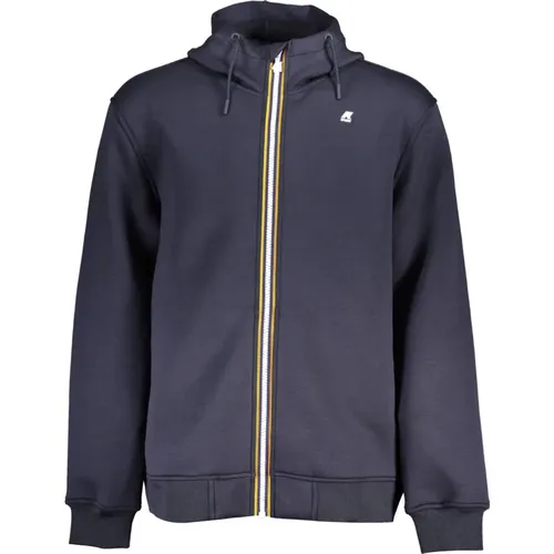 Sportliche Kapuzenjacke Blau Kontrastdetails - K-way - Modalova